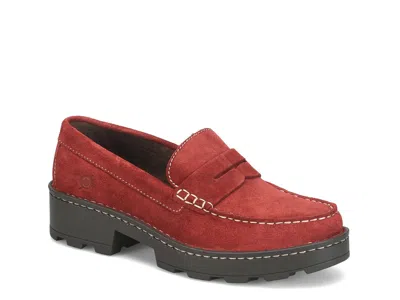 Born Carrera Platform Loafer In Red