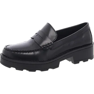Born Carrera Womens Cushioned Footbed Leather Loafers In Black