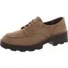 Born Corby Womens Lace-up Faux Suede Oxfords In Grey