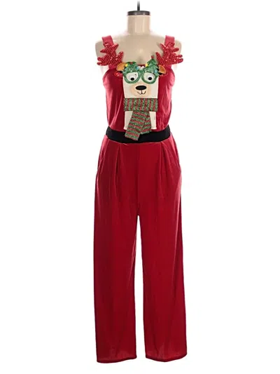 Pre-owned Born Famous Jumpsuit In Red