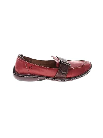 Pre-owned Born Flats In Burgundy