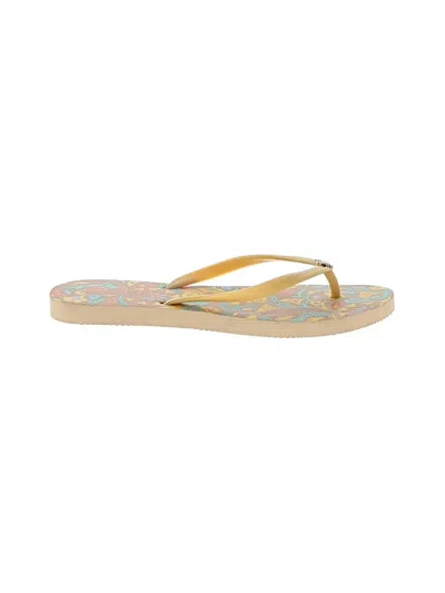 Pre-owned Born Flip Flops In Yellow