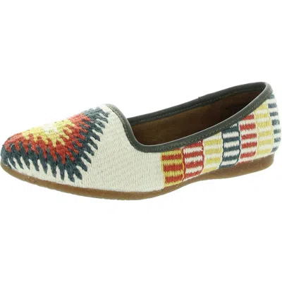 Born Giselle Womens Woven Ballet Flats In White