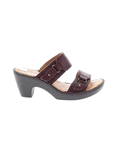 Pre-owned Born Heels In Burgundy