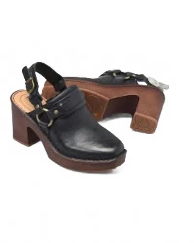 Born Hudson Slingback Clog In Black F/g Br00249