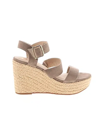 Pre-owned Born In California Wedges In Brown