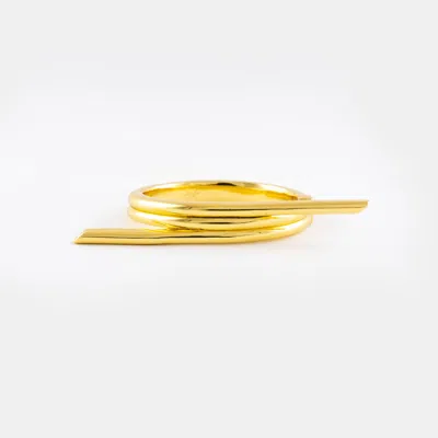 Born In Exile Women's Barbwire Bangle Three Twist Gold