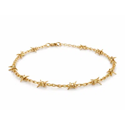 Born In Exile Women's Barbwire Chain Necklace Gold