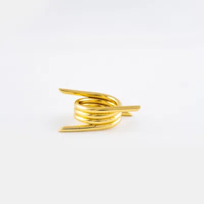 Born In Exile Women's Barbwire Four Twist Ring Gold