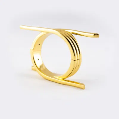 Born In Exile Women's Gold Barbwire Four Twist Cuff Bangle