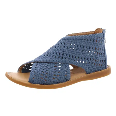Born Iwa Mac Womens Woven Strappy Sandals In Blue