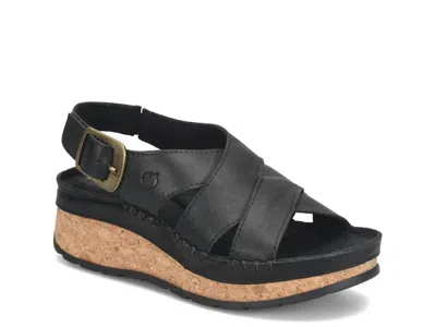Born Kavala Wedge Sandal In Black