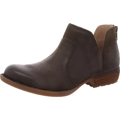 Born Kerri Womens Cushioned Footbed Nubuck Ankle Boots In Green