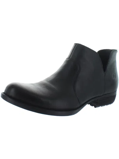Born Kerri Womens Leather Ankle Booties In Black