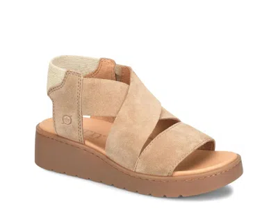 Born Kirby Wedge Sandal In Brown