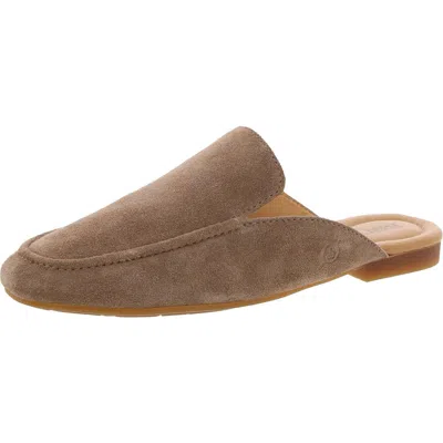 Born Lamara Womens Cushioned Footbed Faux Suede Mules In Grey