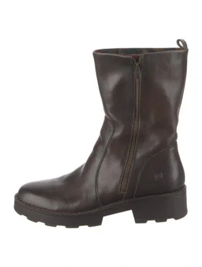 Pre-owned Born Leather Boots In Brown