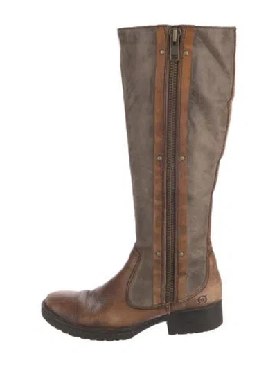 Pre-owned Born Leather Boots In Brown