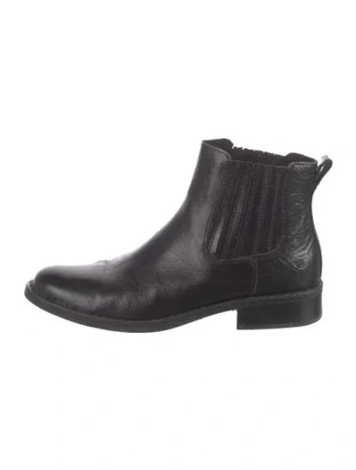 Pre-owned Born Leather Chelsea Boots In Black