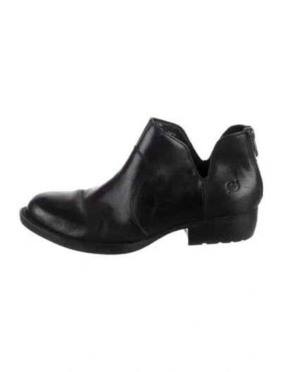 Pre-owned Born Leather Chelsea Boots In Black