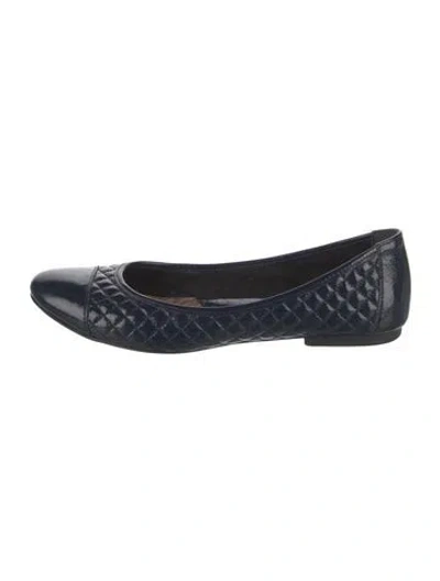 Pre-owned Born Leather Flats In Blue