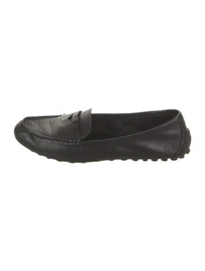 Pre-owned Born Leather Loafers In Black