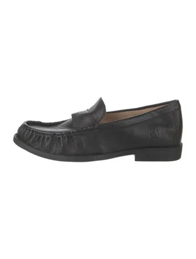Pre-owned Born Leather Loafers In Black