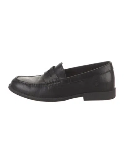 Pre-owned Born Leather Loafers In Black
