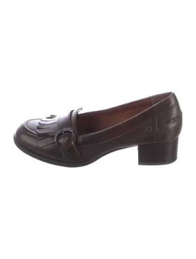 Pre-owned Born Leather Loafers In Brown