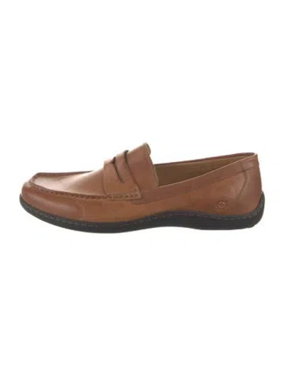 Pre-owned Born Leather Loafers In Brown