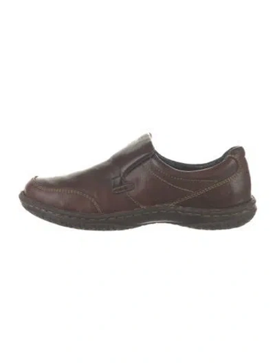 Pre-owned Born Leather Loafers In Brown