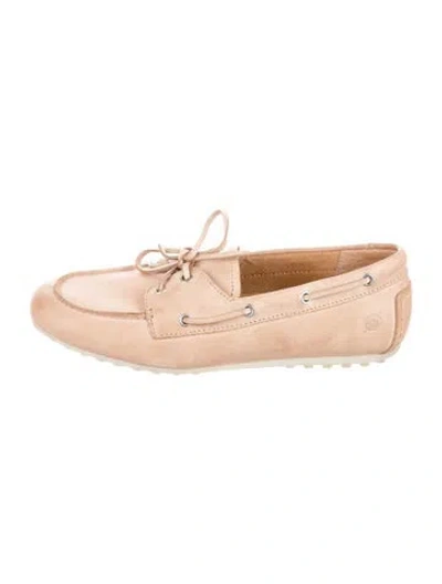 Pre-owned Born Leather Moccasins In Neutral