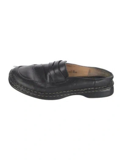 Pre-owned Born Leather Mules In Blue