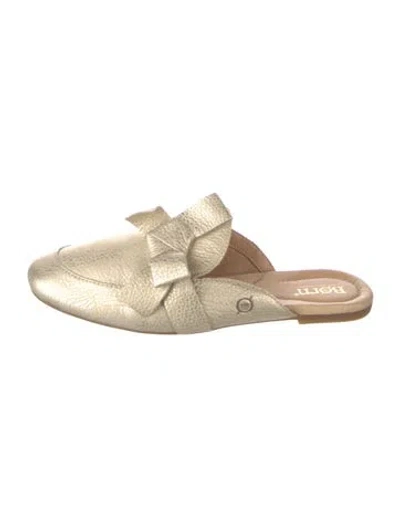 Pre-owned Born Leather Mules In Neutrals