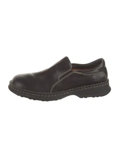 Pre-owned Born Leather Oxfords In Black