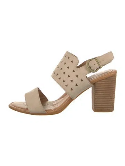 Pre-owned Born Leather Patterned Sandals In Brown