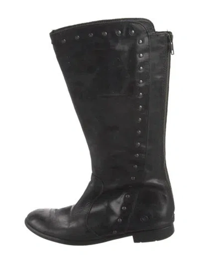 Pre-owned Born Leather Riding Boots In Black