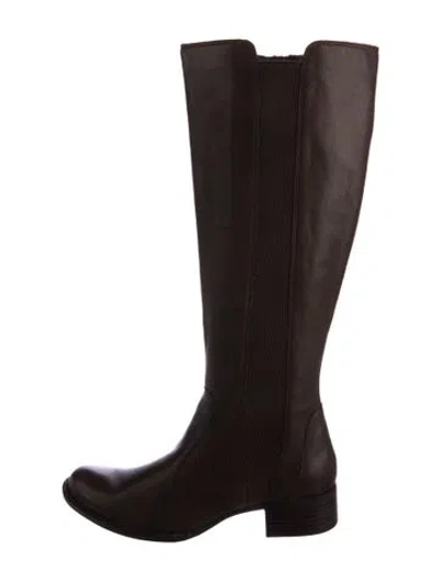 Pre-owned Born Leather Riding Boots In Brown