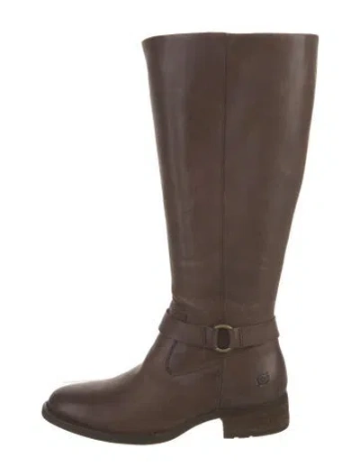 Pre-owned Born Leather Riding Boots In Brown