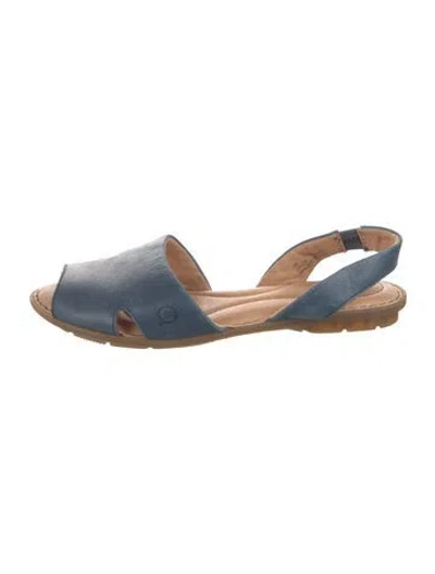 Pre-owned Born Leather Sandals In Blue