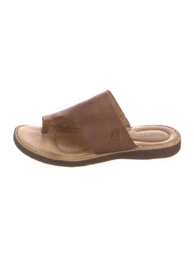 Pre-owned Born Leather Sandals In Brown