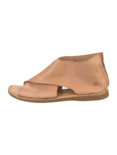 Pre-owned Born Leather Sandals In Neutral