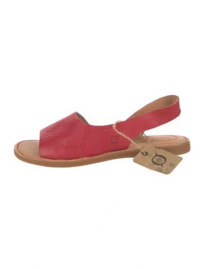 Pre-owned Born Leather Sandals In Red