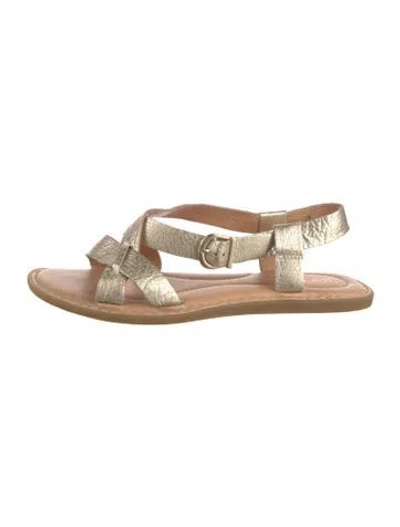 Pre-owned Born Leather Sandals In Silver