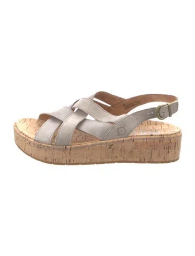 Pre-owned Born Leather Sandals W/ Tags In Black