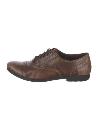 Pre-owned Born Leather Sneakers In Brown
