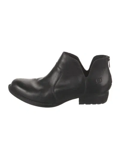 Pre-owned Born Leather Western Boots In Black