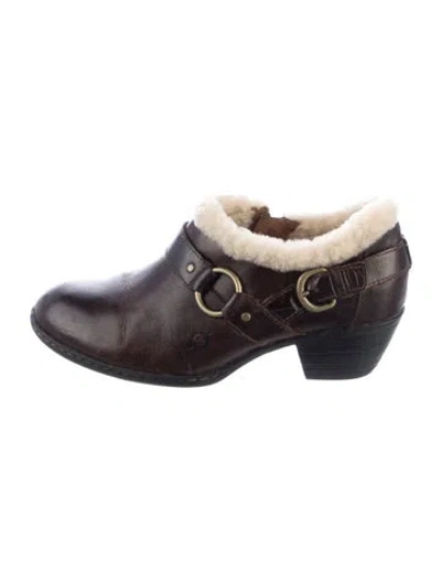 Pre-owned Born Leather Western Boots In Brown