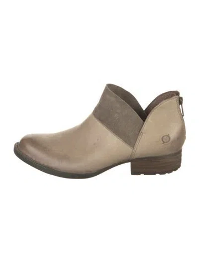 Pre-owned Born Leather Western Boots In Neutral
