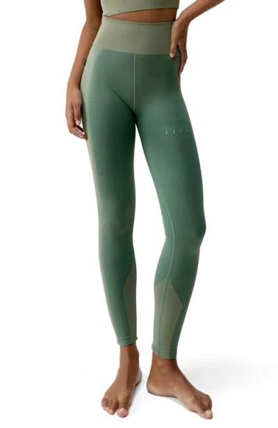 Born Living Yoga Buddha Seamless High Rise Sport Legging In Green